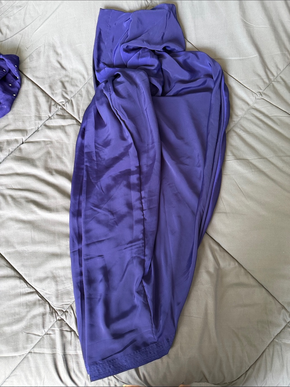 Navy Crepe Salwar Kameez - Heavy Work - Picture 7 of 10